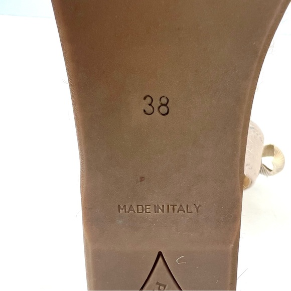 PRADA Beige Canvas Ankle Strap Lace Wrap Platform Wedges Sandal Espadrille Sz 38 - Picture 10 of 15